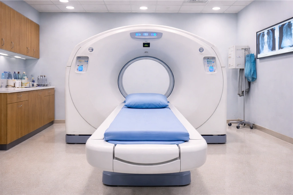 Advanced MRI and CT scan equipment in modern radiology facility