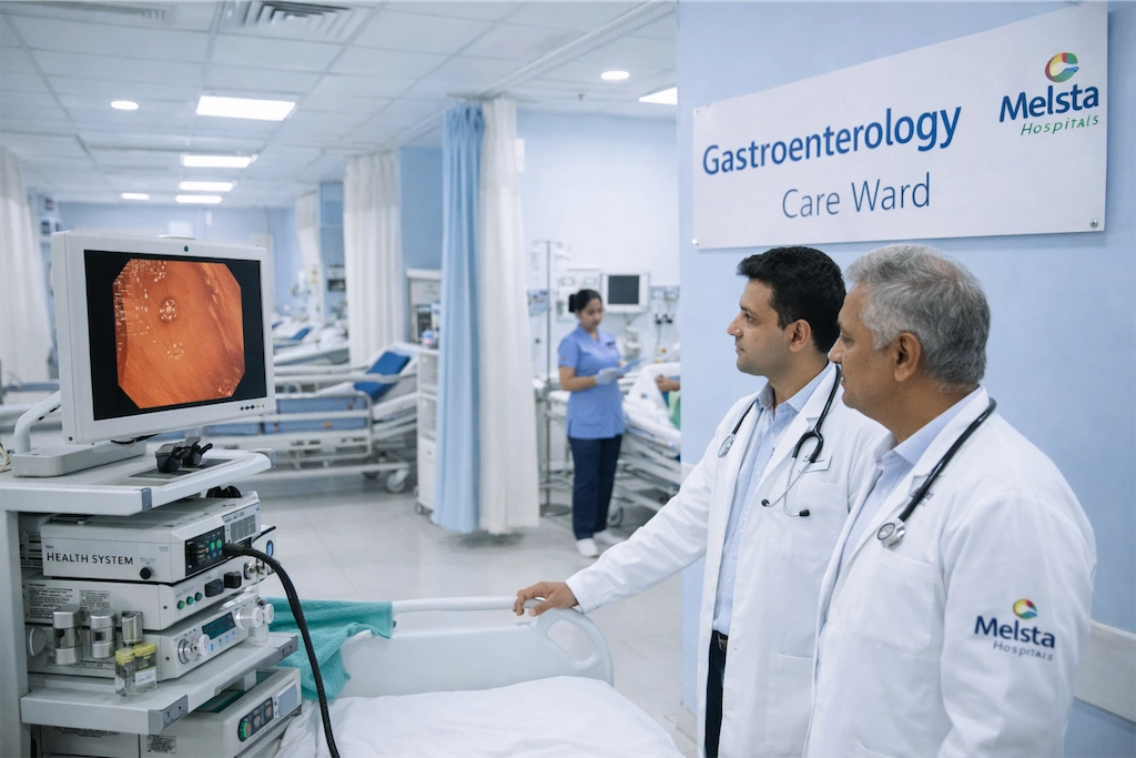 Modern endoscopy/GI suite with advanced equipment