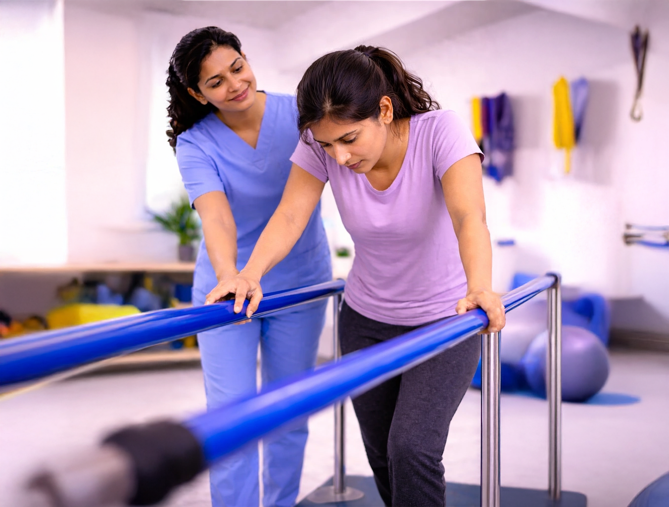 Physiotherapy sessions and rehabilitation environment
