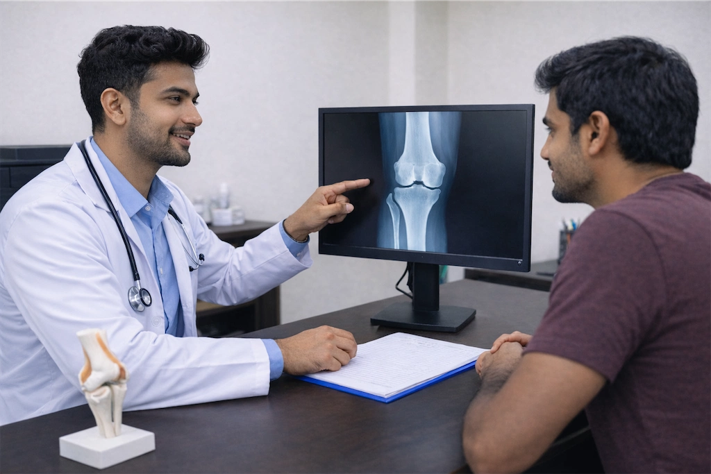Orthopedic consultation and X-ray review
